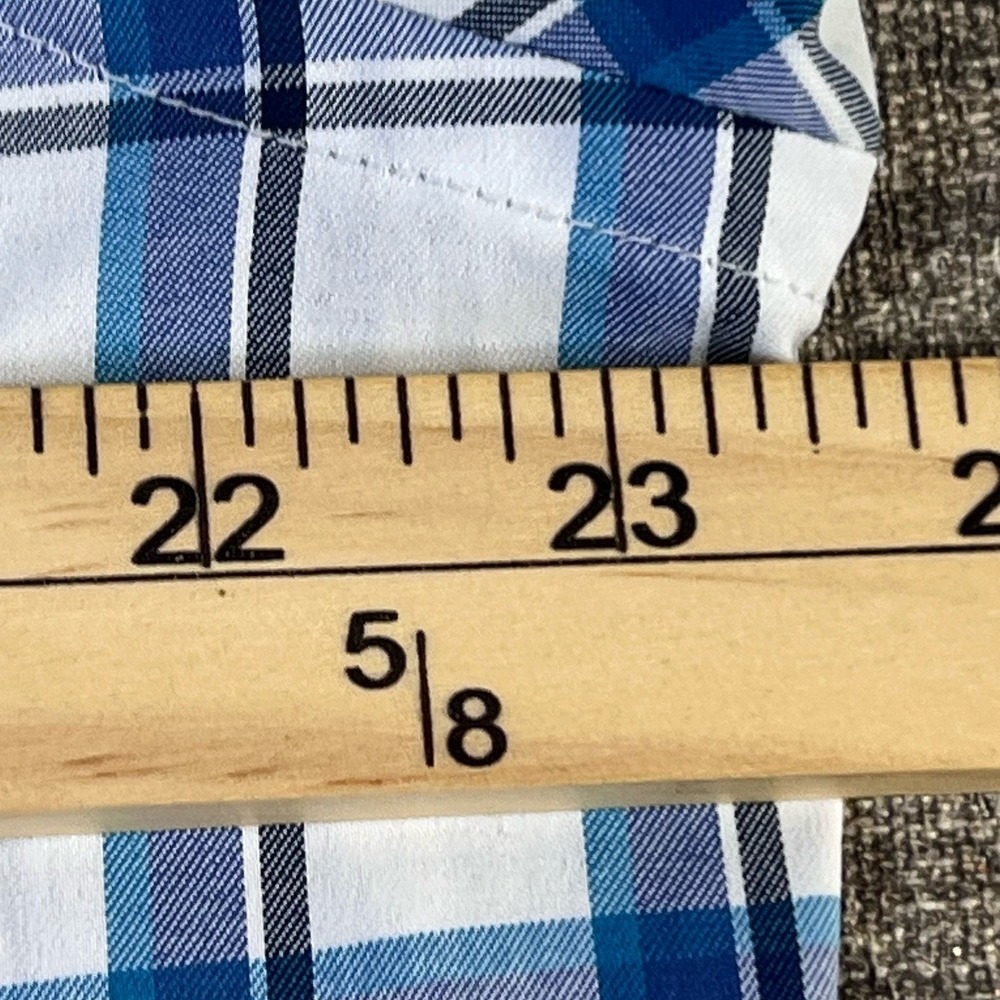 UNTUCKit Mens Medium Booker Short Sleeve Button Down‎ Plaid Shirt Performance - Picture 6 of 7